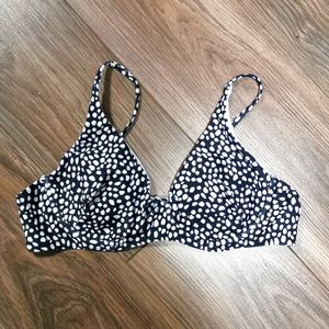 Polka Dot Underwire Bikini Top, Small